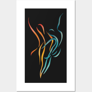 Pas de Deux Dance abstract art print Posters and Art